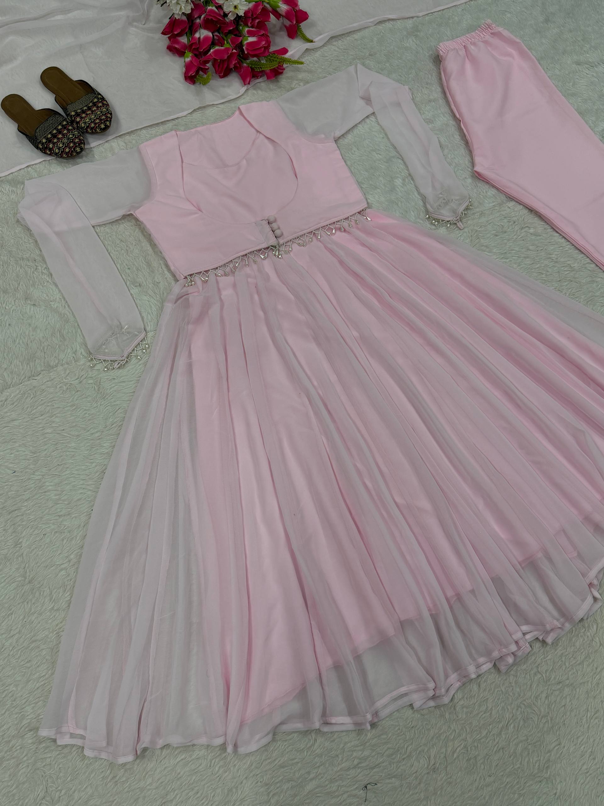 Deep Onyx Sheer-Sleeve Heritage Ensemble